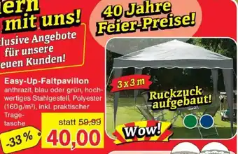 Jawoll Easy-Up-Faltpavillon Angebot