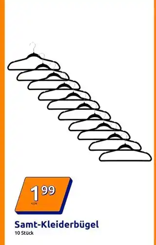 Action Samt-kleiderbügel Angebot