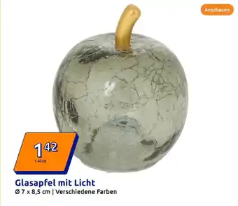 Action Glasapfel mit licht Angebot