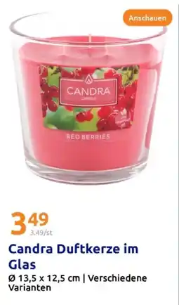Action Candra duftkerze im glas Angebot