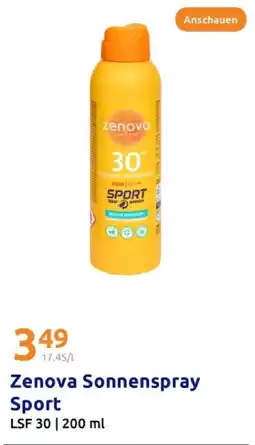 Action Zenova sonnenspray sport Angebot