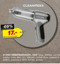 Höffner Cleanmaxx akku-handstaubsauger Angebot