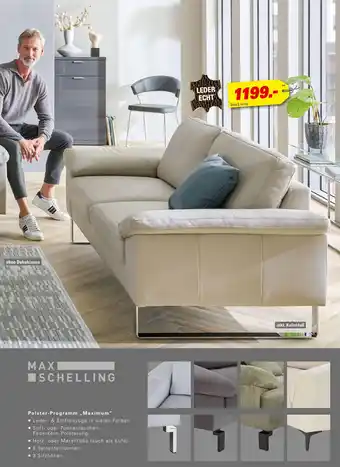 Höffner Max schelling leder-garnitur „maximum 2.0“ Angebot