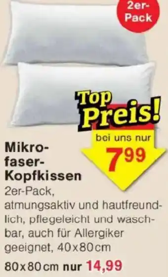 Jawoll Mikrofaser-Kopfkissen Angebot
