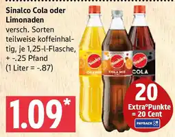 Marktkauf Sinalco Cola oder Limonaden Angebot