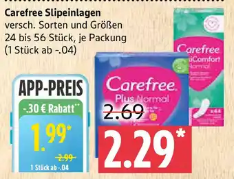 Marktkauf Carefree Slipeinlagen Angebot
