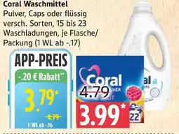 Marktkauf Coral Waschmittel Angebot