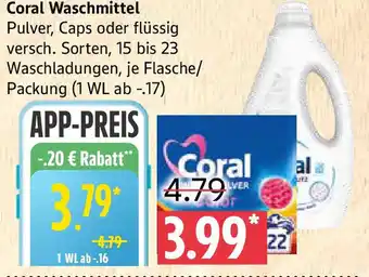 Marktkauf Coral Waschmittel Angebot
