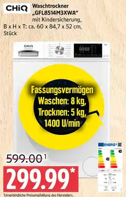 Marktkauf CHIQ Waschtrockner ,,GFL8514M3XWA" Angebot