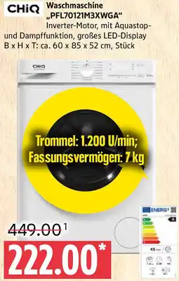 Marktkauf CHIQ Waschmaschine ,,PFL70121M3XWGA" Angebot