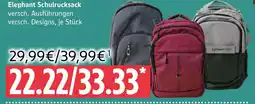 Marktkauf Elephant Schulrucksack Angebot