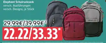 Marktkauf Elephant Schulrucksack Angebot