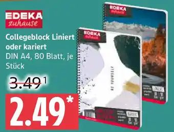 Marktkauf EDEKA zuhause Collegeblock Angebot