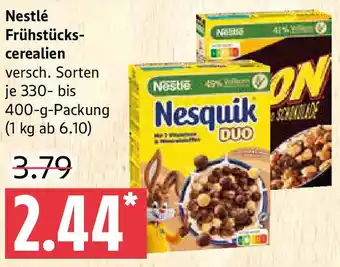 Marktkauf Nestlé Frühstückscerealien Angebot