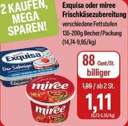 Feneberg Exquisa oder miree Frischkäsezubereitung Angebot