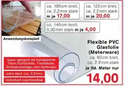 Jawoll Flexible PVC Glasfolie (Meterware) Angebot