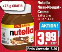 HIT Nutella Nuss-Nougat Creme Angebot