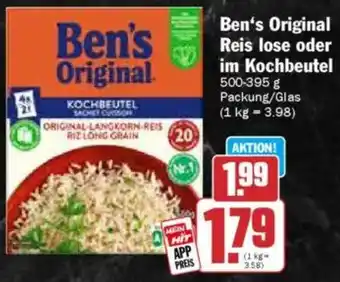 HIT Ben's Original Reis lose oder im Kochbeutel Angebot