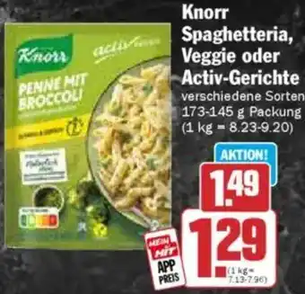 HIT Knorr Spaghetteria, Veggie oder Activ-Gerichte Angebot