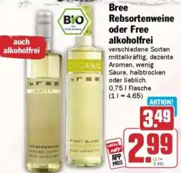 HIT Bree Rebsortenweine oder Free alkoholfrei Angebot