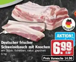 HIT Deutscher frischer Schweinebauch mit Knochen Angebot