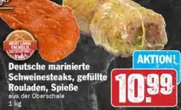 HIT Deutsche marinierte Schweinesteaks, gefüllte Rouladen, Spieße Angebot