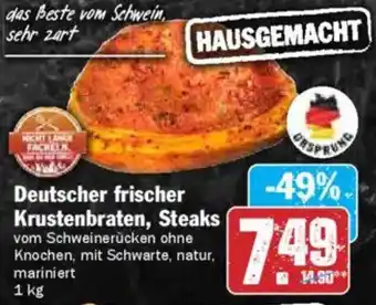 HIT Deutscher frischer Krustenbraten, Steaks Angebot