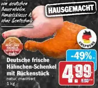 HIT Deutsche frische Hähnchen-Schenkel mit Rückenstück Angebot