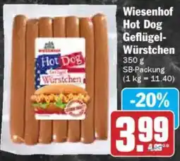 HIT Wiesenhof Hot Dog Geflügel Würstchen Angebot