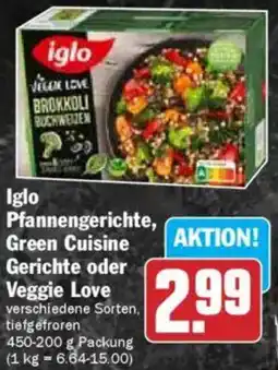 HIT Iglo Pfannengerichte, Green Cuisine Gerichte oder Veggie Love Angebot
