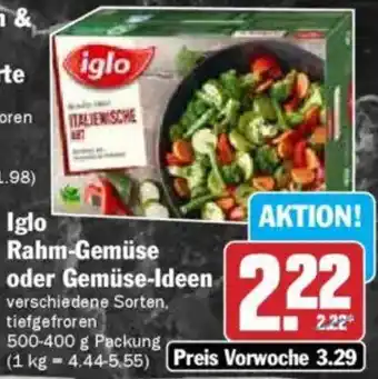HIT Iglo Rahm-Gemüse oder Gemüse-Ideen Angebot