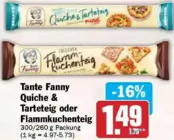 HIT Tante Fanny Quiche & Tarteteig oder Flammkuchenteig Angebot