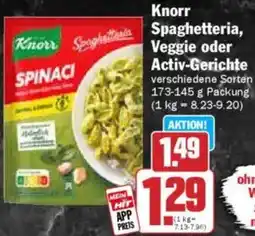 HIT Knorr Spaghetteria, Veggie oder Activ-Gerichte Angebot