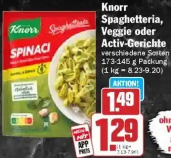 HIT Knorr Spaghetteria, Veggie oder Activ-Gerichte Angebot