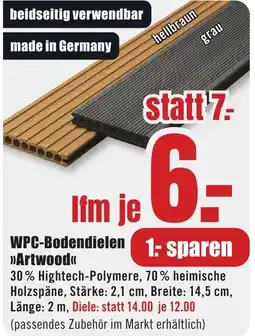 B1 Discount Baumarkt WPC-Bodendielen Artwood Angebot