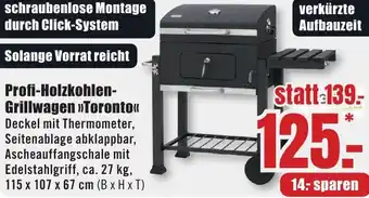 B1 Discount Baumarkt Profi-Holzkohlen Grillwagen Toronto Angebot