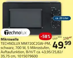 ROLLER TECHNOLUX Mikrowelle MM720C2GW-PM Angebot
