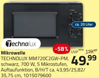 ROLLER TECHNOLUX Mikrowelle MM720C2GW-PM Angebot