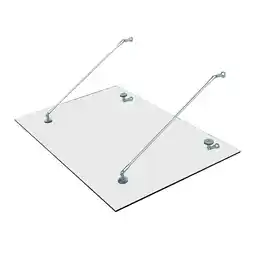 Netto Marken-Discount HOMCOM Glasvordach Edelstahl, Gehärtetes Glas Angebot