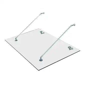 Netto Marken-Discount HOMCOM Glasvordach Edelstahl, Gehärtetes Glas Angebot