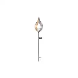 Netto Marken-Discount LED Solarleuchte, Flammen Design, silber, gelb, H 90 cm Angebot
