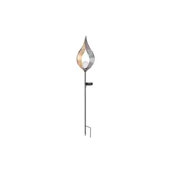 Netto Marken-Discount LED Solarleuchte, Flammen Design, silber, gelb, H 90 cm Angebot