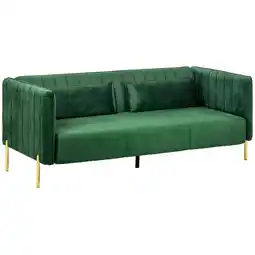Netto Marken-Discount HOMCOM 3 Sitzer Sofa Baumwollmischung, Stahl Angebot