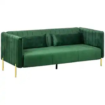 Netto Marken-Discount HOMCOM 3 Sitzer Sofa Baumwollmischung, Stahl Angebot