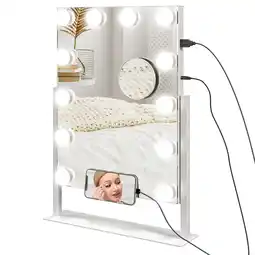 Netto Marken-Discount HOMCOM LED-Schminkspiegel Glas, Metall Angebot
