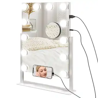 Netto Marken-Discount HOMCOM LED-Schminkspiegel Glas, Metall Angebot