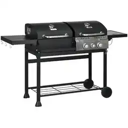 Netto Marken-Discount Outsunny Grillwagen Verzinkter Stahl, Edelstahl Angebot