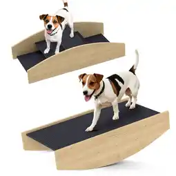 Netto Marken-Discount PawHut Hundewippe Tannenholz, Teppichstoff Angebot