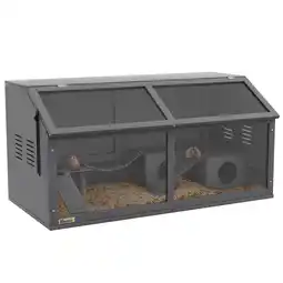 Netto Marken-Discount PawHut Kleintierkäfig Tannenholz, Acryl Angebot