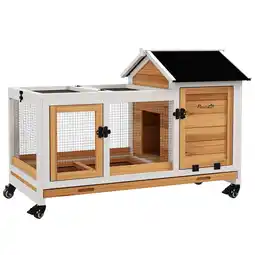 Netto Marken-Discount PawHut Zwergkaninchenstall Tannenholz, Stahl Angebot